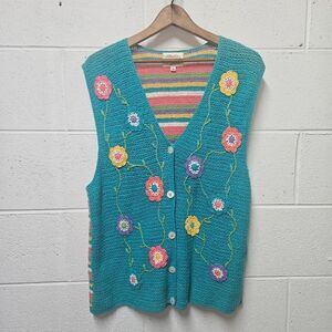 1995 Susan Bristol Knit Sweater Vest Size Medium